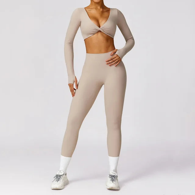 2PCS Yoga Set Gym Clothes Sportswear Yoga Suits For Women's Fitness