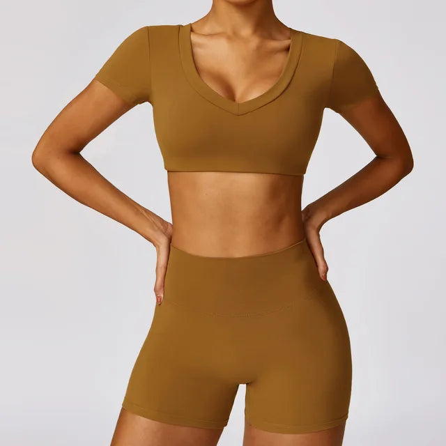 2PCS Yoga Set Gym Clothes Sportswear Yoga Suits For Women's Fitness