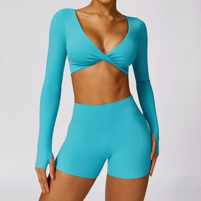 2PCS Yoga Set Gym Clothes Sportswear Yoga Suits For Women's Fitness
