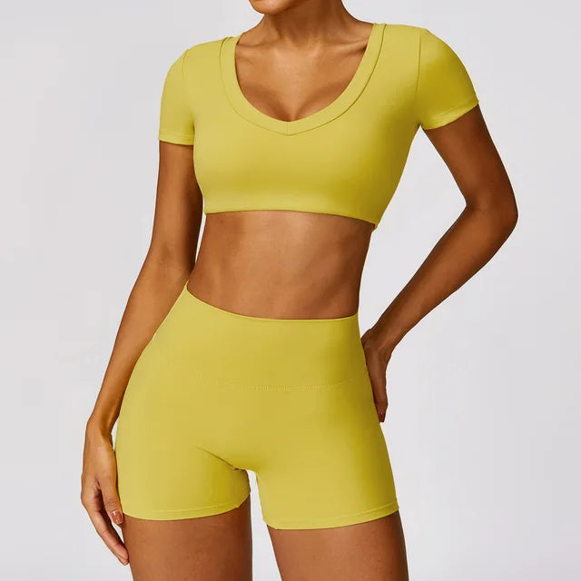 2PCS Yoga Set Gym Clothes Sportswear Yoga Suits For Women's Fitness