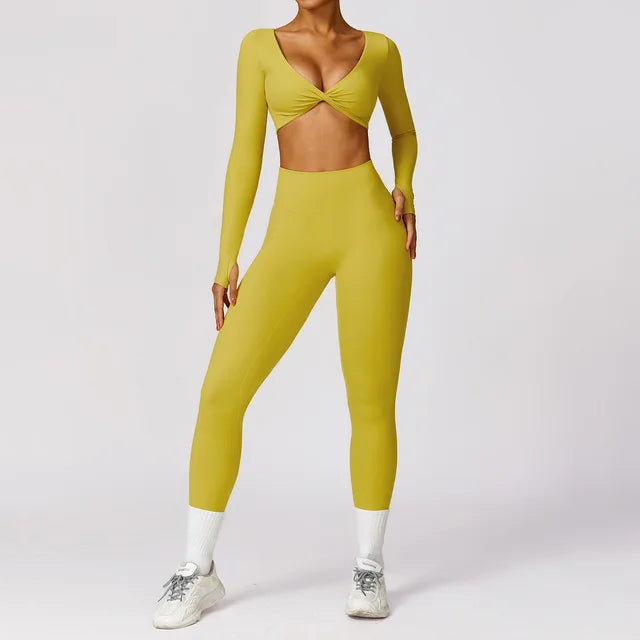 2PCS Yoga Set Gym Clothes Sportswear Yoga Suits For Women's Fitness