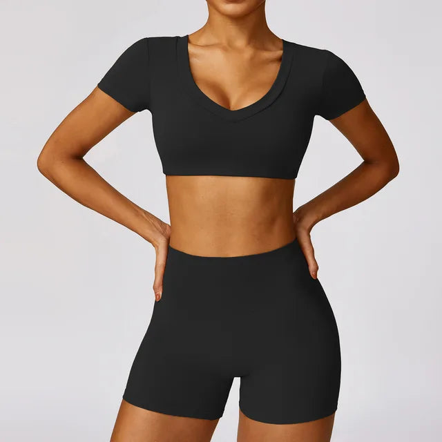 2PCS Yoga Set Gym Clothes Sportswear Yoga Suits For Women's Fitness