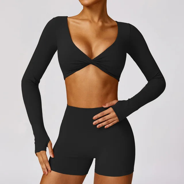2PCS Yoga Set Gym Clothes Sportswear Yoga Suits For Women's Fitness