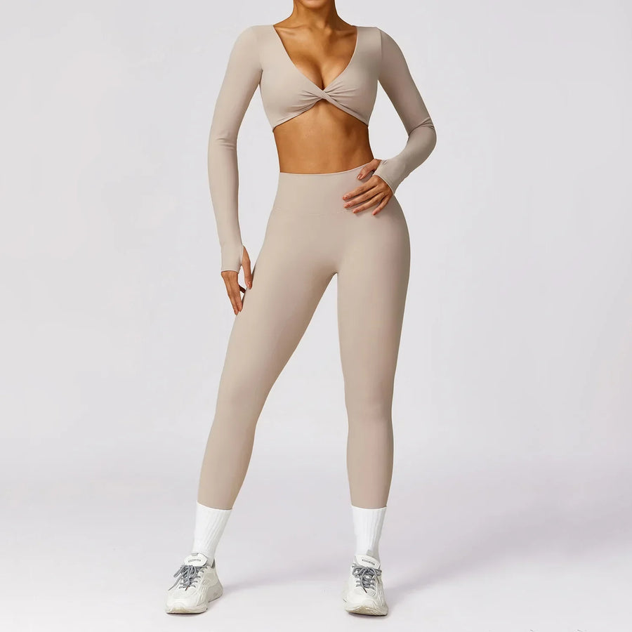 2PCS Yoga Set Gym Clothes Sportswear Yoga Suits For Women's Fitness
