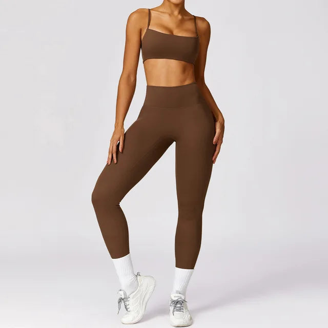 2pcs Seamless Yoga Set Gym Clothes Sportswear Yoga Suit For Women