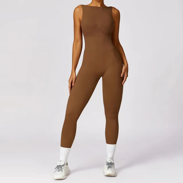 Gym Clothing Backless Set Short Fitness Bodysuit Siamese Workout Tracksuit