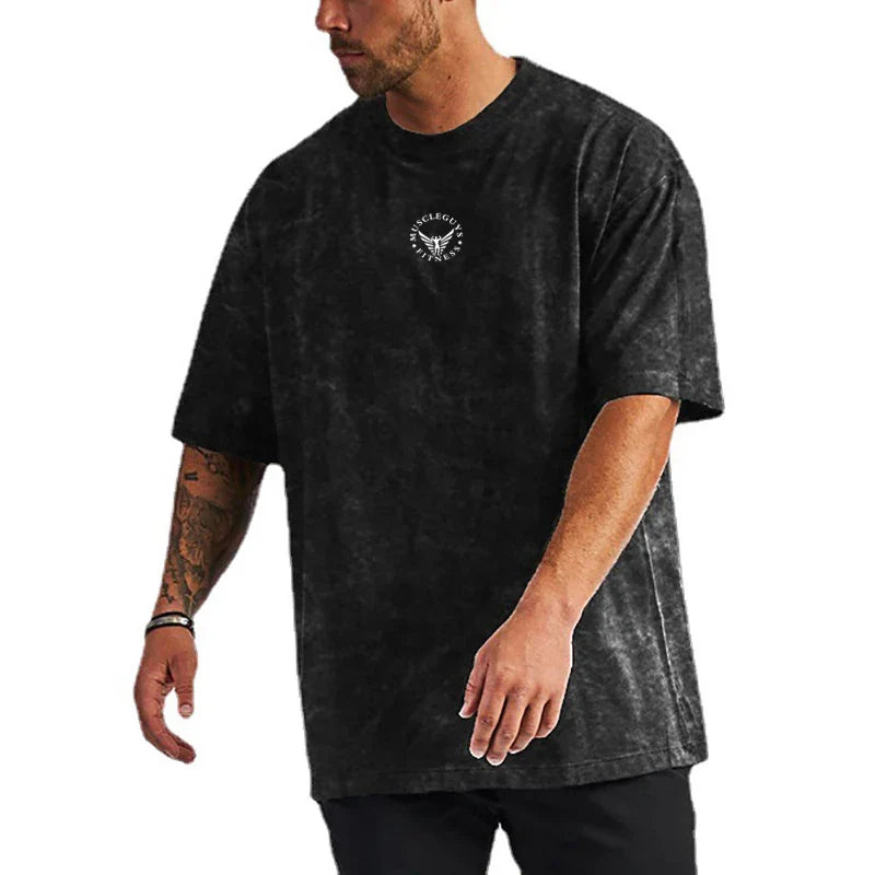 T Shirt  Antique Style Summer Short Sleeve Gym Slim
