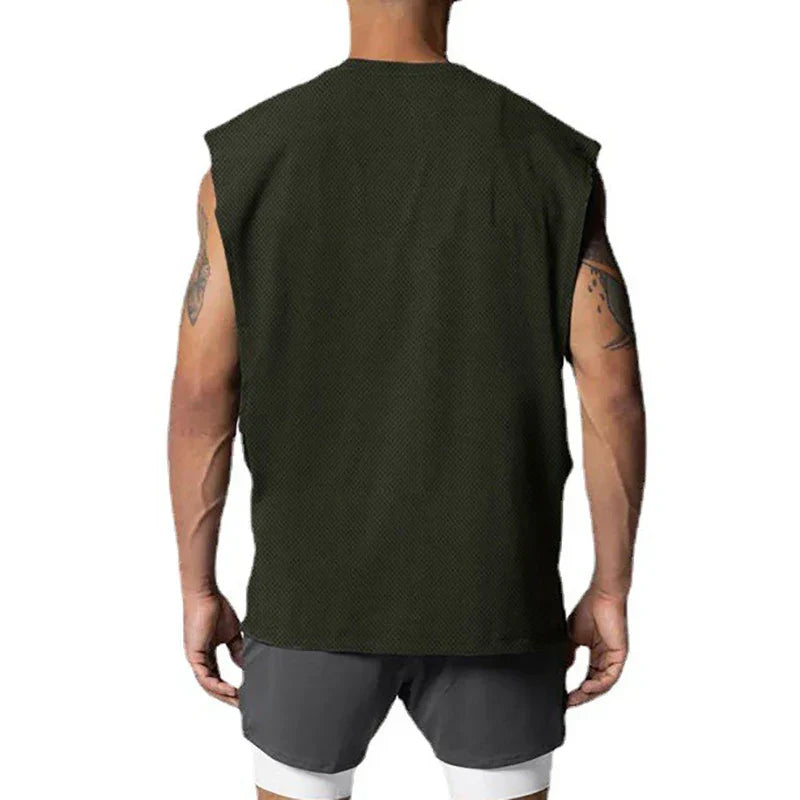 New Mens Mesh Quick Dry Singlets Cool Muscle Clothing