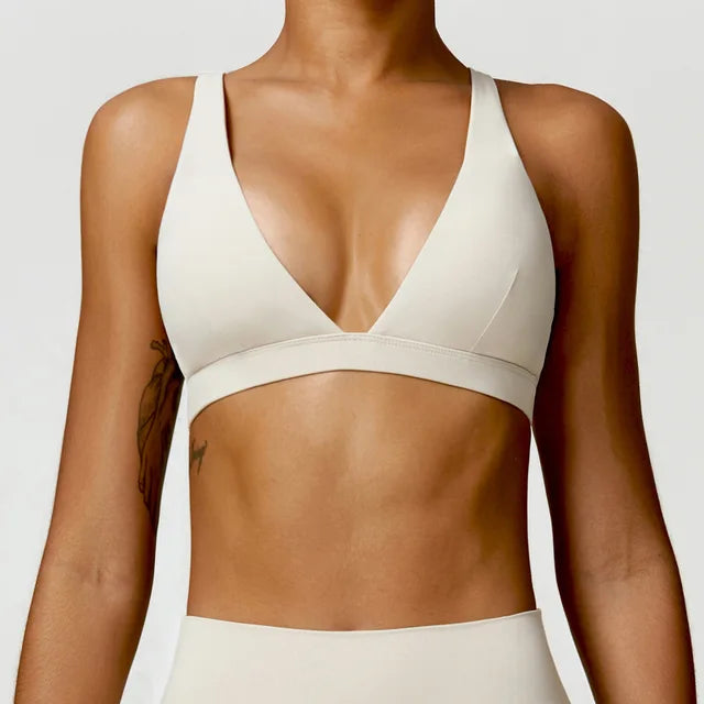 Sports Bra Shockproof Crop Anti-sweat Fitness Top Women Seamless Yoga Push up Sport Gym Breathable Workout Top Soft Underwear