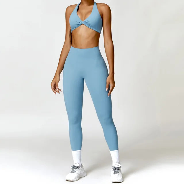 Women Seamless Yoga Set 2PCS Gym Workout Clothes for Female