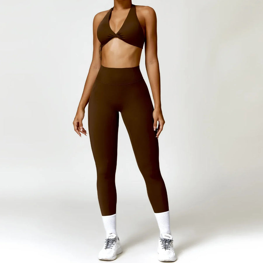 Women Seamless Yoga Set 2PCS Gym Workout Clothes for Female