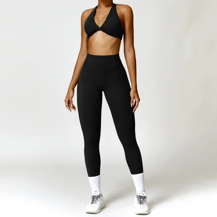 Women Seamless Yoga Set 2PCS Gym Workout Clothes for Female