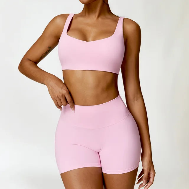 Women Tracksuit Yoga Set 2PCS Sportswear Workout Clothes Athletic