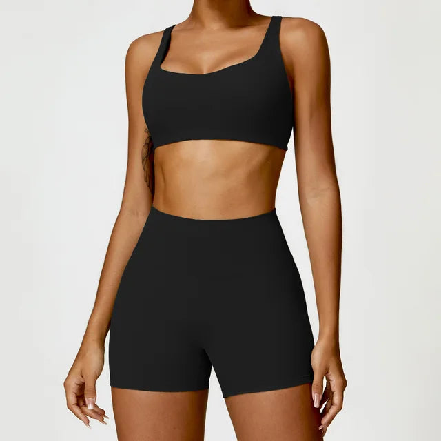 Women Tracksuit Yoga Set 2PCS Sportswear Workout Clothes Athletic
