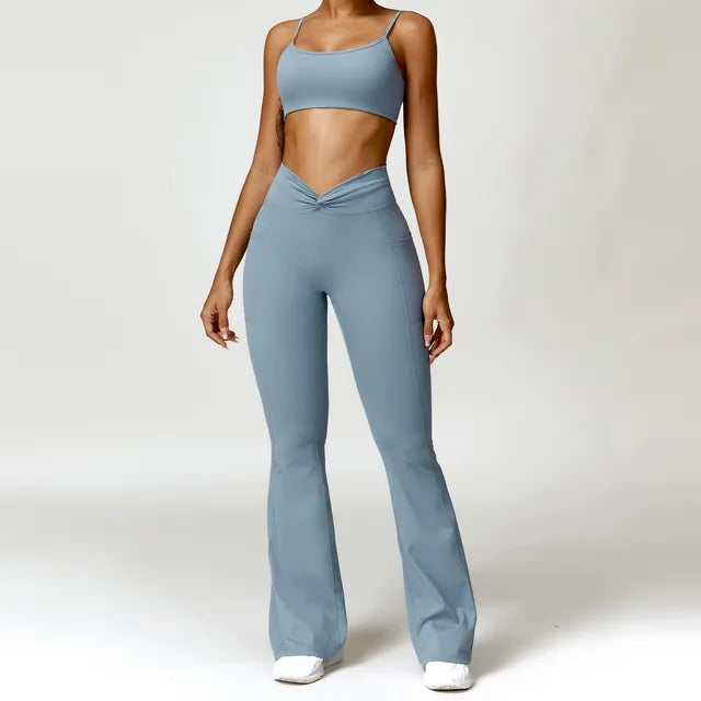 Yoga Set Workout Outfits for Women Tracksuit 2PCS Sport Bra High Waist