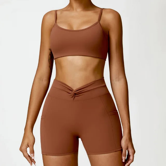 Yoga Set Workout Outfits for Women Tracksuit 2PCS Sport Bra High Waist