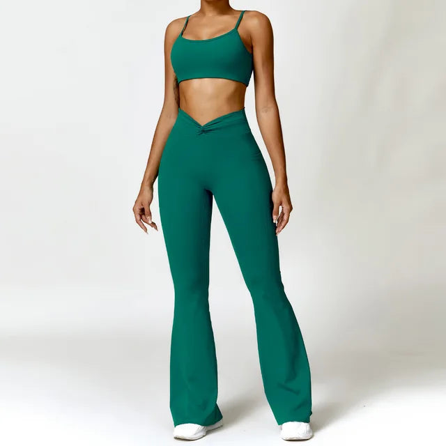 Yoga Set Workout Outfits for Women Tracksuit 2PCS Sport Bra High Waist