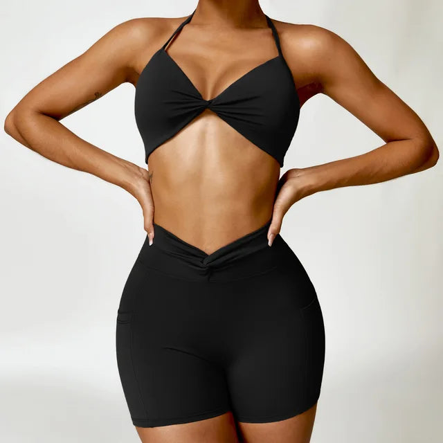 Yoga Set Workout Outfits for Women Tracksuit 2PCS Sport Bra High Waist