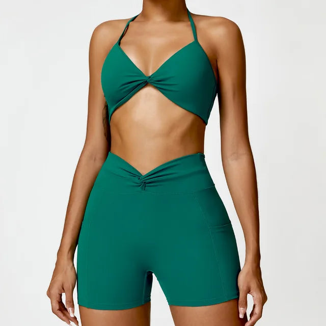 Yoga Set Workout Outfits for Women Tracksuit 2PCS Sport Bra High Waist