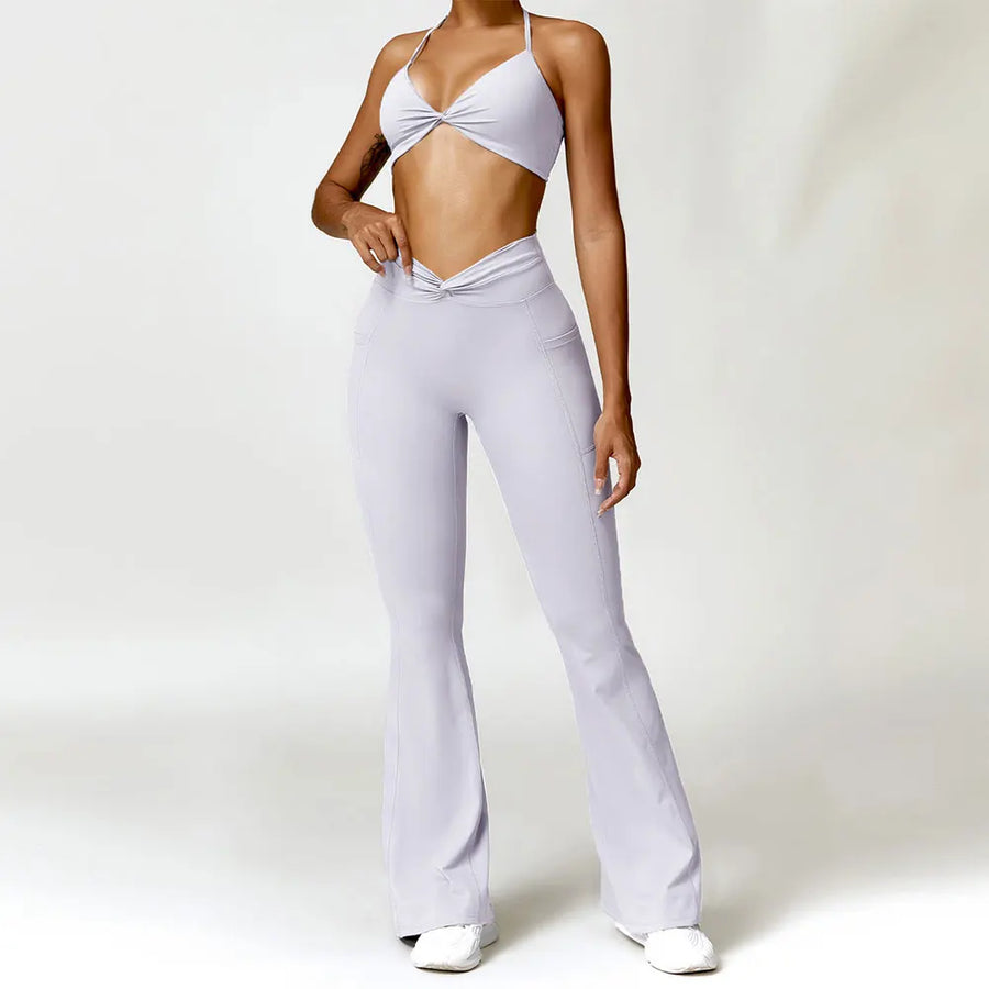 Yoga Set Workout Outfits for Women Tracksuit 2PCS Sport Bra High Waist