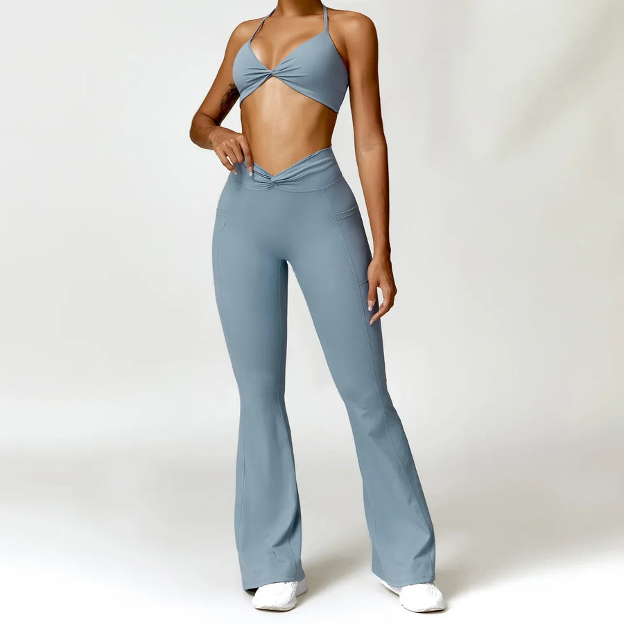 Yoga Set Workout Outfits for Women Tracksuit 2PCS Sport Bra High Waist